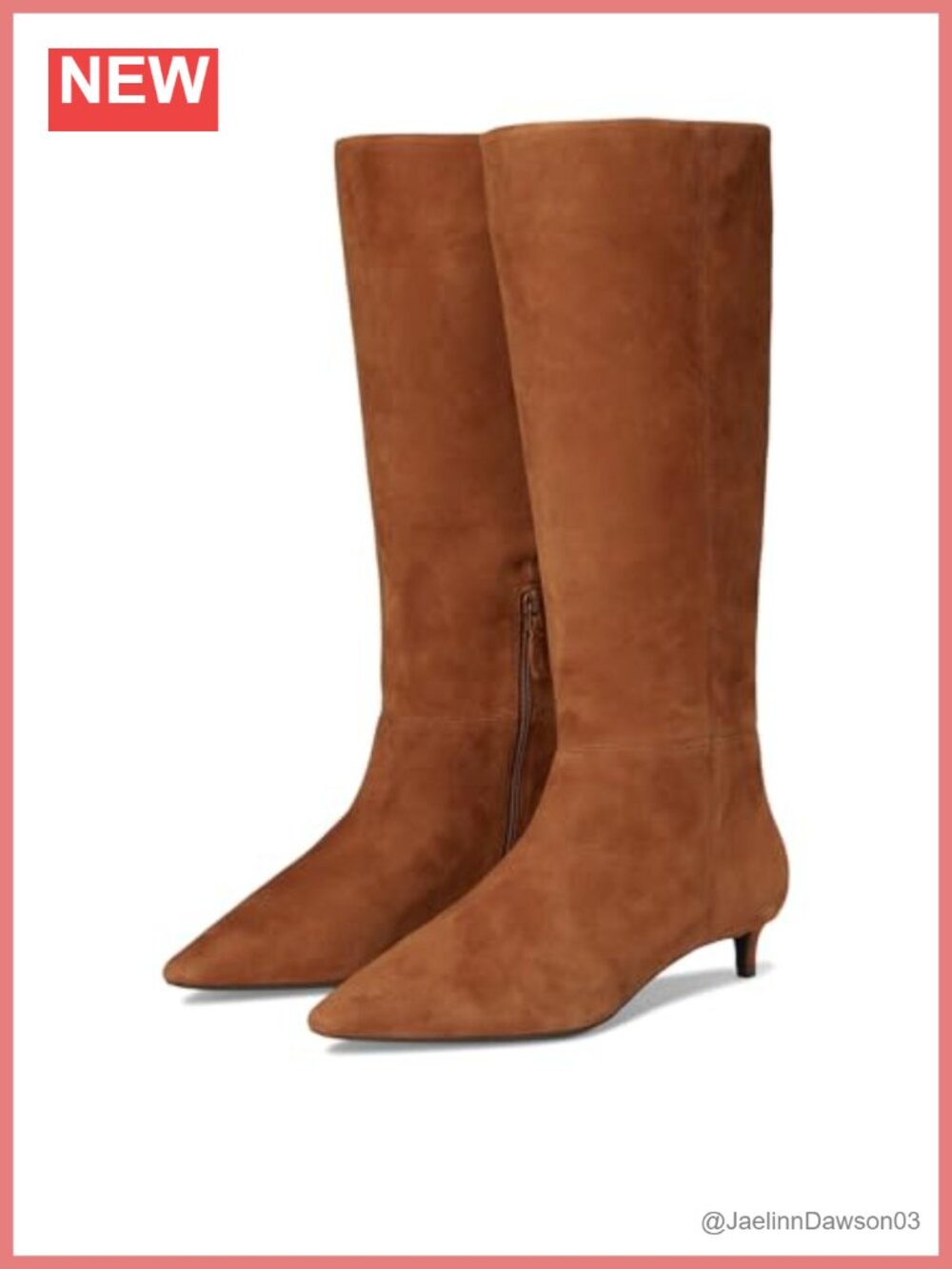 Knee-High Leather Dress Boots with Cushioned Insole